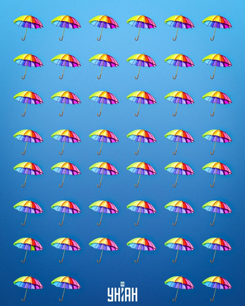 Raskite skėtį, kuris skiriasi nuo kitų / Moje nuotr. Suraskite skėtį, kuris skiriasi nuo kitų / Moje nuotr.